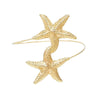 New Fashion Golden Alloy 2 Starfish Arm Bracelet for Women  Summer Beach \Dance Party Cuff Bracelets Jewlery Accessories Gifts