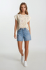 Floral Embroidery Mix Muscle Top