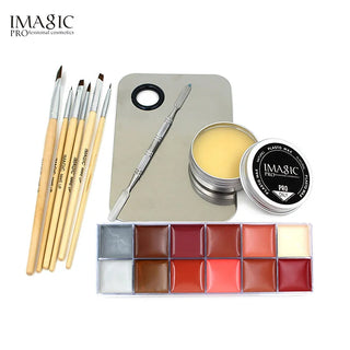 Buy 0610-bdzh-2 IMAGIC Professional  Makeup  Cosmetics 1 X12 Colors Body Painting+Skin Wax+professional Makeup Remover Makeup Set Tools