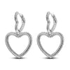 925 Sterling Silver Hoop Earrings with Zircon | Classic U-Shaped Women Jewelry