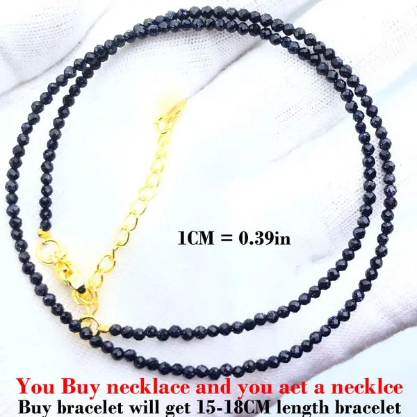 Fashion Faceted 2mm Beads Necklace | Mini Natural Stone Amethyst Quartz Agate Choker