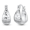 925 Sterling Silver Hoop Earrings with Zircon | Classic U-Shaped Women Jewelry