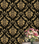 Damask Pre-Pasted Wallpaper