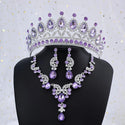 Crown Necklace Earring Jewelry Set Gift