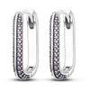 925 Sterling Silver Hoop Earrings with Zircon | Classic U-Shaped Women Jewelry