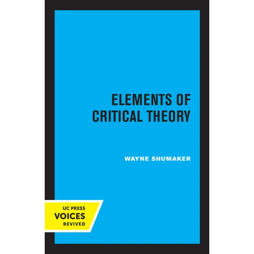 Elements of Critical Theory - Paperback