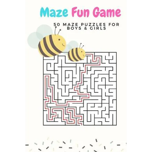Maze Fun Game: 50 Maze Games Puzzles for Boys & Girls, Age 6+, Large Print, 1 Game Per Page - Paperback