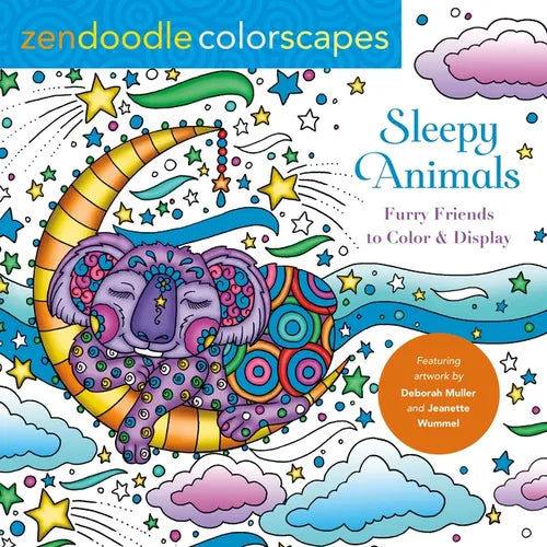 Zendoodle Colorscapes: Sleepy Animals: Furry Friends to Color & Display - Paperback