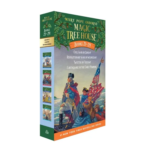 Magic Tree House Books 21-24 Boxed Set: Civil War on Sunday; Revolutionary War on Wednesday; Twister on Tuesday; Earthquake in the Early Morning - Paperback