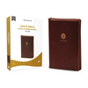 Rvr60, Santa Biblia, Letra Supergigante, Leathersoft, Café, Con Cierre, Comfort Print - Leather