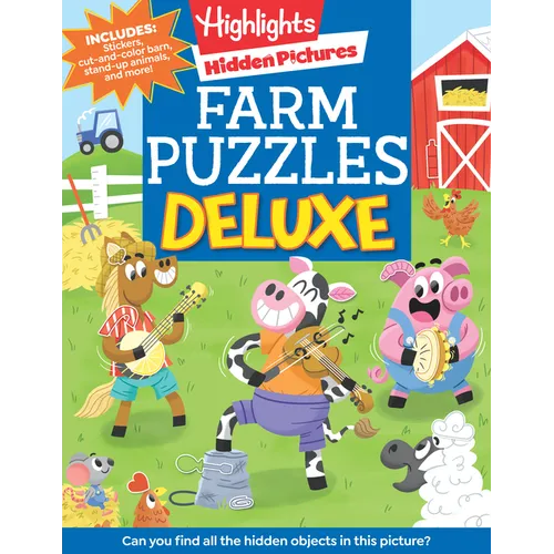 Farm Puzzles Deluxe: Farm Puzzle Book for Kids Featuring Cows, Chickens & More with Over 1,200 Objects to Seek and Find for Kids 6 and Up - Paperback