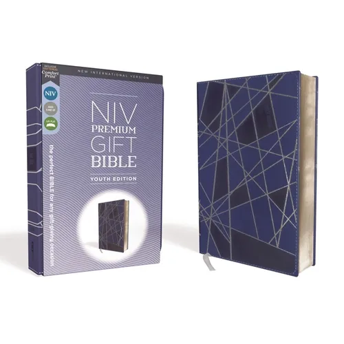 Niv, Premium Gift Bible, Youth Edition, Leathersoft, Blue, Red Letter Edition, Comfort Print: The Perfect Bible for Any Gift-Giving Occasion - Imitation Leather