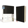 NIV, Journal the Word Bible, Hardcover, Black, Red Letter Edition, Comfort Print: Reflect, Take Notes, or Create Art Next to Your Favorite Verses - Hardcover