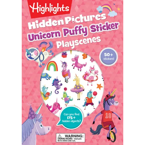 Unicorn Hidden Pictures Puffy Sticker Playscenes: Unicorn Hidden Pictures Puffy Sticker Playscenes (Highlights Puffy Sticker Playscenes): Unicorn Stic - Paperback