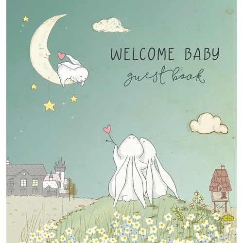 BABY SHOWER GUEST BOOK with GIFT LOG (HARDCOVER) for Baby Naming Day, Baby Shower Party, Christening or Baptism Ceremony, Welcome Baby Party: A Keepsa - Hardcover