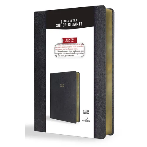 Biblia Reina Valera Letra Súper Gigante, Símil Piel Negro / Spanish Bible Reina Valera Super Giant Print, Black Leathersoft - Bonded Leather