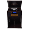 Victor Boyleston 7-in-1 3-Speed Turntable Music Center w Album Storage and USB Port