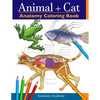 Animal & Cat Anatomy Coloring Book: 2-in-1 Compilation Incredibly Detailed Self-Test Veterinary & Feline Anatomy Color workbook - Paperback