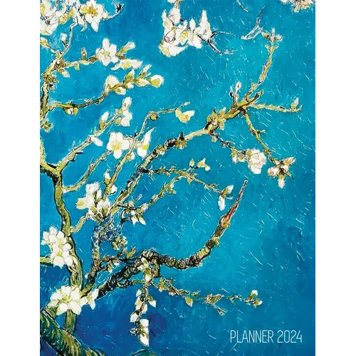 Vincent Van Gogh Planner 2024: Almond Blossom Painting Artistic Post-Impressionism Art Organizer: January-December (12 Months) - Paperback