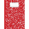Marble Notebook A4: Red Marble College Ruled Journal - Paperback