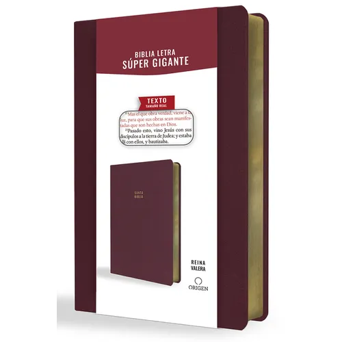 Biblia Reina Valera Letra Súper Gigante, Símil Piel Vinotinto / Spanish Bible Reina Valera Super Giant Print, Burgundy Leathersoft - Bonded Leather
