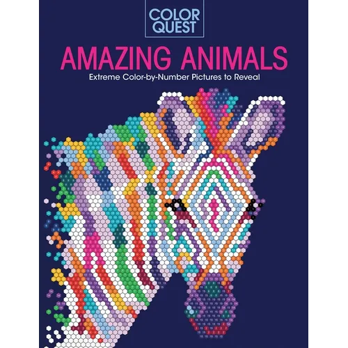 Color Quest: Amazing Animals: Extreme Color-By-Number Pictures to Reveal - Paperback