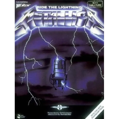 Metallica - Ride the Lightning Guitar Tablature Songbook Sheet Music Including Fade to Black Creeping Death and More Play It Like It Is Series - Paperback