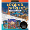 Around the World Coloring Book: Color Famous Cityscapes and Landmarks in the Whimsical Style of Folk Artist Eric Dowdle - Paperback