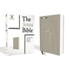 The Jesus Bible, NIV Edition, Cloth Over Board, Gray Linen, Comfort Print - Hardcover