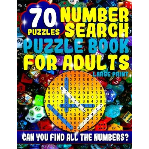 Number Search Puzzle Book for Adults Large Print: Number Search Books for Seniors and Adults - Paperback
