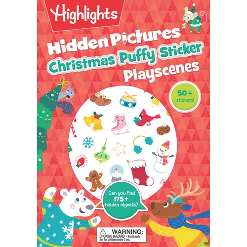 Christmas Hidden Pictures Puffy Sticker Playscenes: Christmas Activity Book with Over 50 Puffy Stickers, Festive Games and Hidden Pictures Puzzles for - Paperback