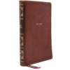 Nkjv, Reference Bible, Center-Column Giant Print, Leathersoft, Brown, Red Letter Edition, Thumb Indexed, Comfort Print: Holy Bible, New King James Ver - Imitation Leather