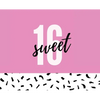 Happy 16th Birthday Guest Book (Landscape Hardcover): Sweet Sixteen Guest book, party and birthday celebrations decor, memory book, 16th birthday, hap - Hardcover