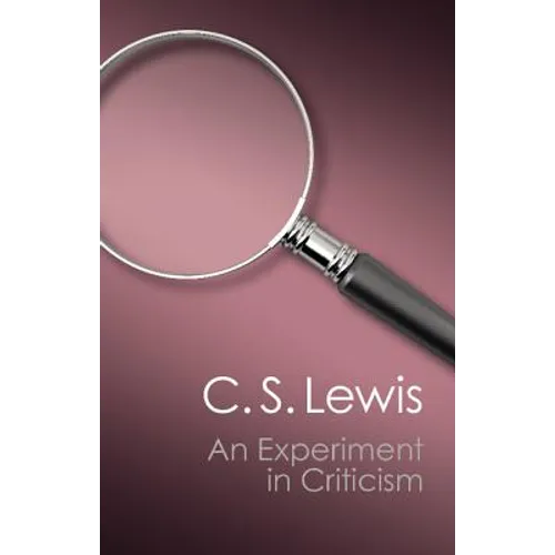 An Experiment in Criticism (Canto Classics) - Paperback