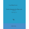 Telemann Twelve Fantasias for flute solo without bass (MDB Urtext) - Paperback