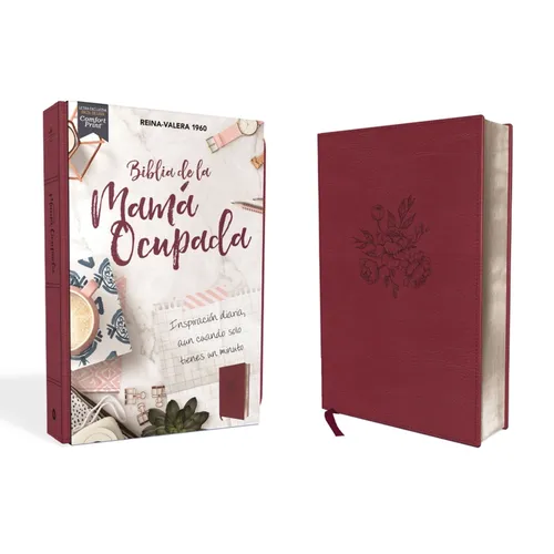 Rvr60, Biblia de la Mamá Ocupada, Leathersoft, Magenta, Palabras de Jesús En Rojo, Comfort Print: Inspiración Diaria Aun Cuando Solo Tienes Un Minuto - Leather