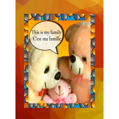 This is my family C'est ma famille: A bilingual English French children's colourful family photo book and beginner book for learning French - Hardcover