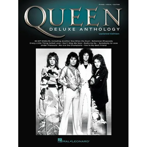 Queen - Deluxe Anthology Updated Edition Piano Vocal and Guitar Sheet Music 35 Classic Rock Songs by Freddie Mercury and Queen - Paperback