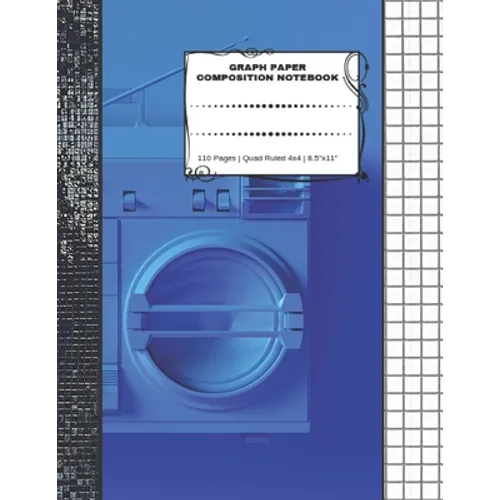 Graph Paper Composition Notebook: 110 Pages - Quad Ruled 4x4 - 8.5" x 11" Large Notebook with Grid Paper - Math Notebook For Students - Paperback