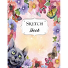 Sketch Book: Cat Sketchbook Scetchpad for Drawing or Doodling Notebook Pad for Creative Artists #5 Floral Flower Butterfly - Paperback