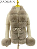 Knitted Sweater Fur Cardigan