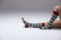 Women's Multiline Stripe Knee High Socks Set
