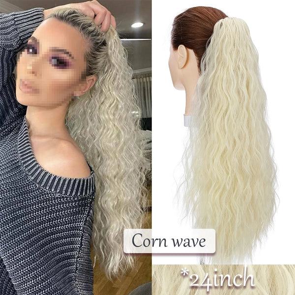 Synthetic Long Wavy Fake Ponytail Extension