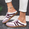 Women's Slip-On Half Slipper Sneakers | Color-Block Striped Casual Shoes in 3 Colors | EU 36–43