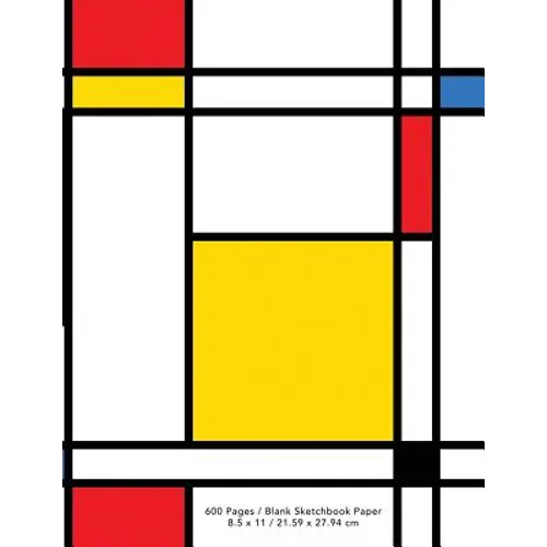The World's Largest Sketchbook: Neoplasticism Abstract Art Draw, Doodle, or Sketch - Paperback