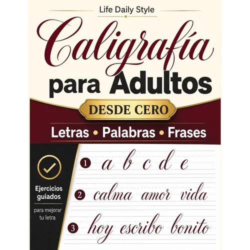Libro de caligrafía para adultos: Explorando la belleza de las letras - Mi primer cuaderno de caligrafía creativa - Paperback