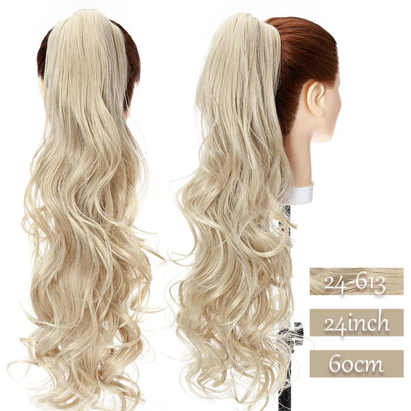 Synthetic Long Wavy Fake Ponytail Extension