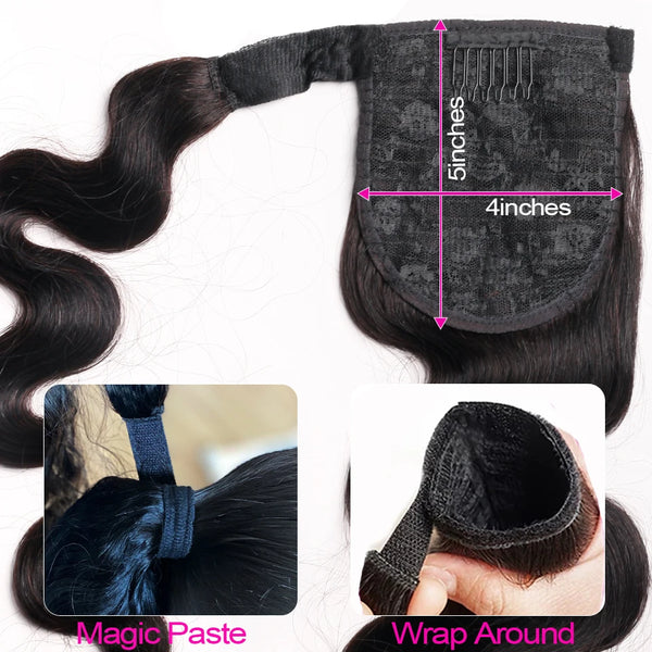 Wrap Around Ponytail Human Hair