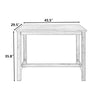 Rustic Wooden Counter Height Dining Table for Small Places, Espresso