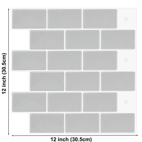 Strong Adhesive Subway Tiles Vinyl Wallpaper Peel and Stick